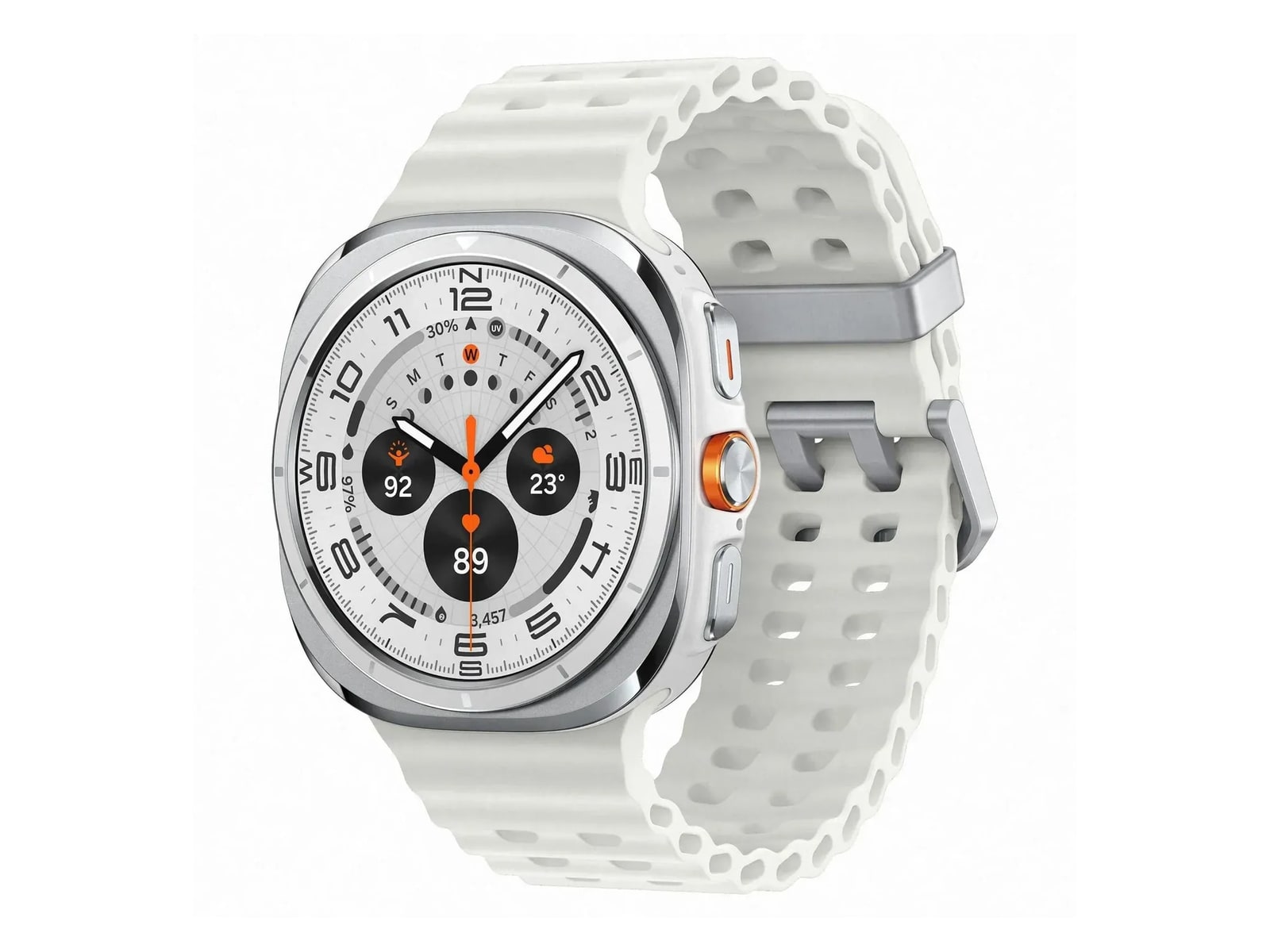 Samsung - Galaxy Watch Ultra (2024) 47mm LTE Smart Watches - Titanium White (DE)