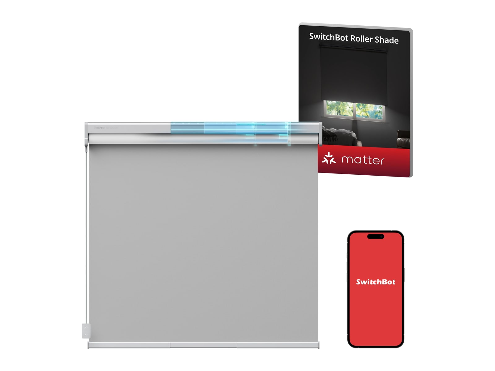 SwitchBot - Roller Shade XL (140-185cm) Smart Appliances - Gray