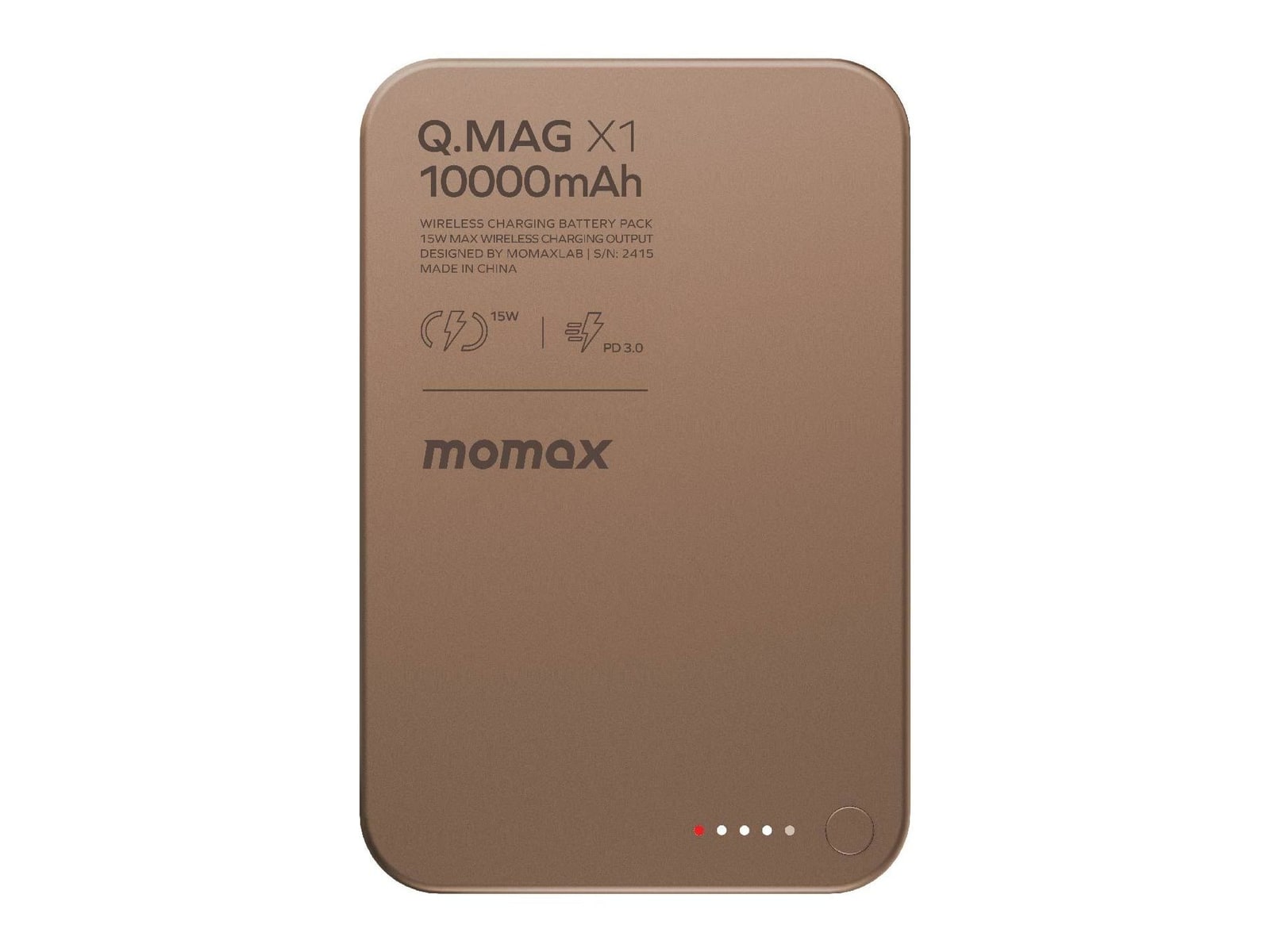 MOMAX - Q.Mag X1 Magnetic Wireless Power Bank 10000mAh - Gen 2 Sandstone Power Banks