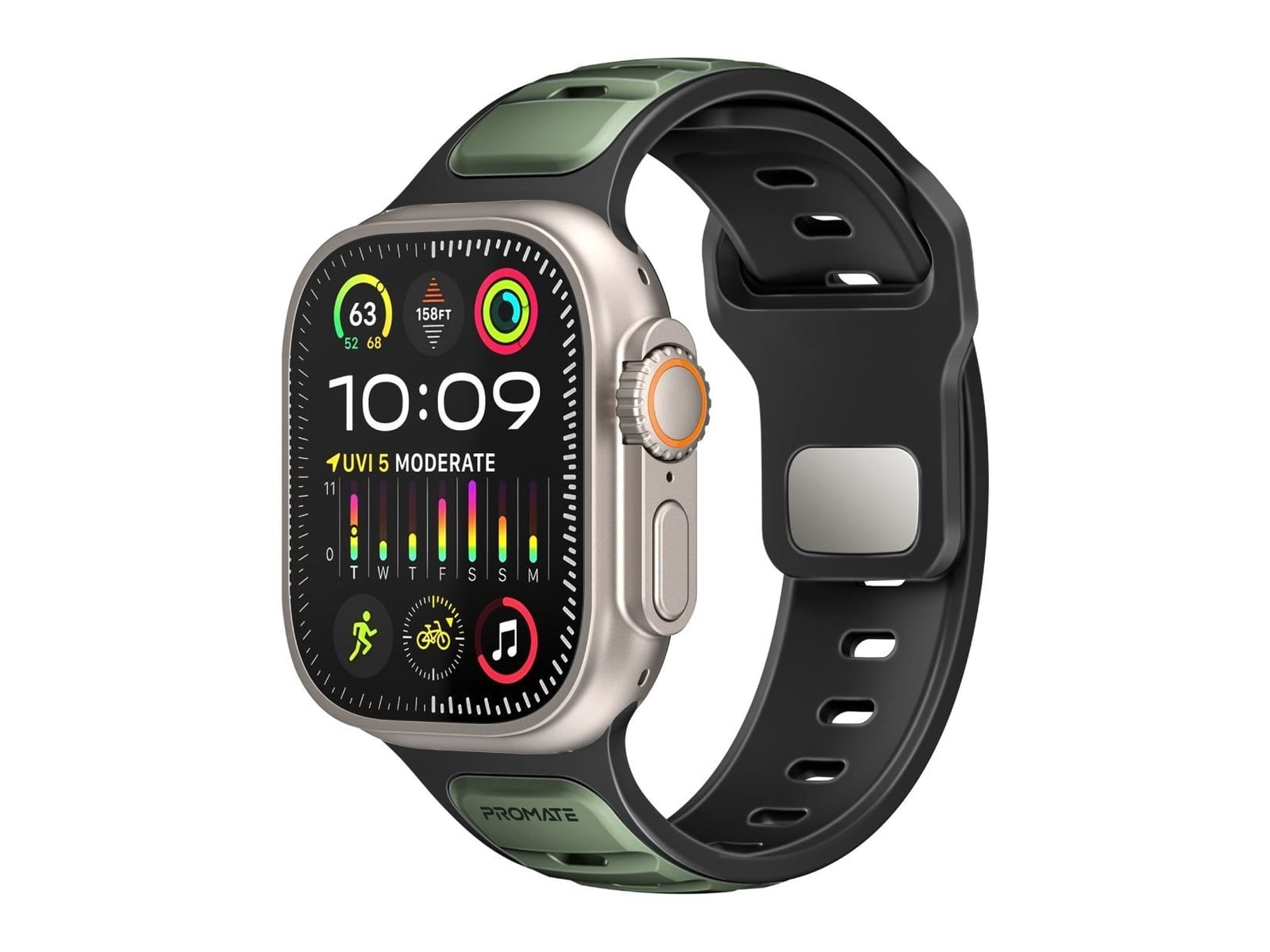 Promate - SiliBand-DC Watch Bands - Midnight Green
