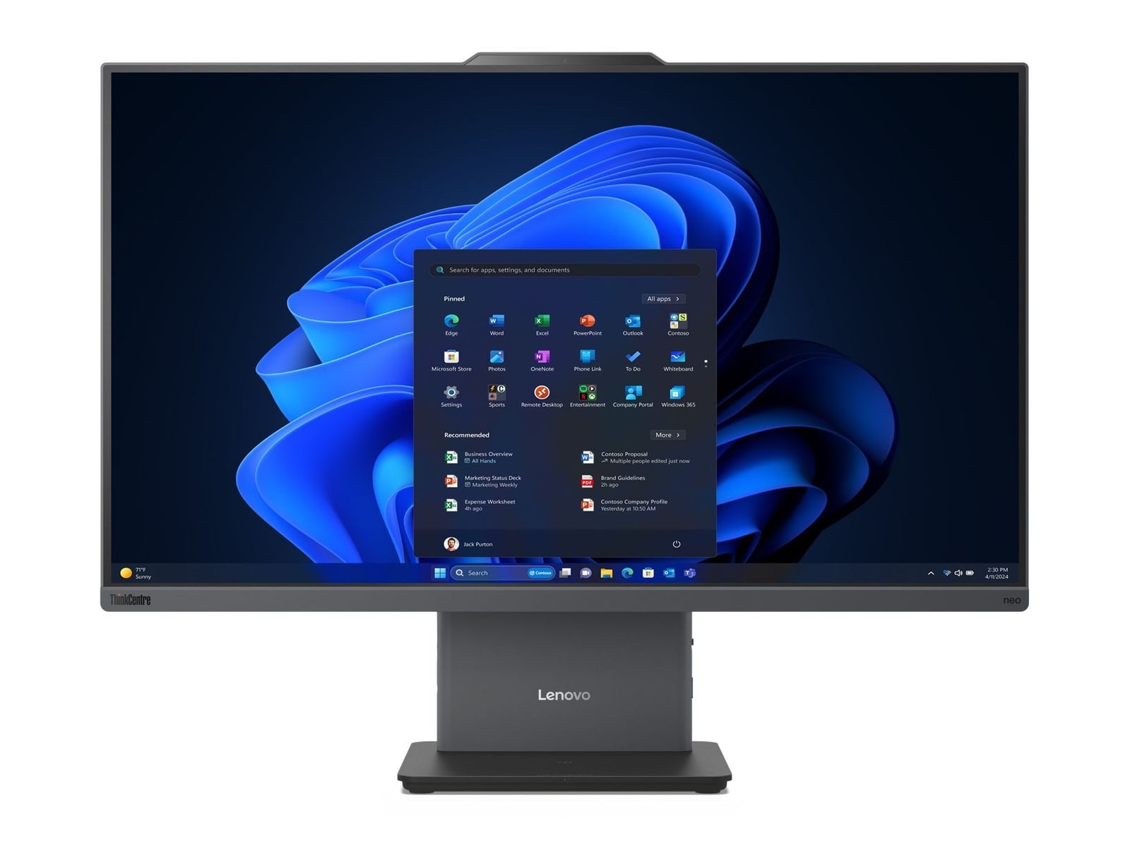 Lenovo - ThinkCentre neo 55a 24 Gen 6 23.8" - AMD Ryzen 5 220 chip - 16GB Memory - 512GB SSD - Gray