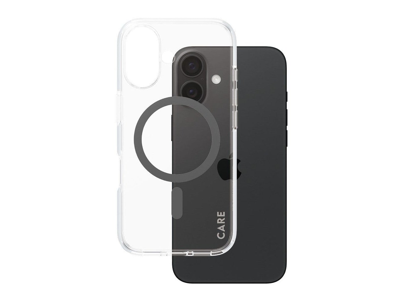 PanzerGlass - CARE Urban Combat Case Transparent w. Black MagSafe iPhone 16