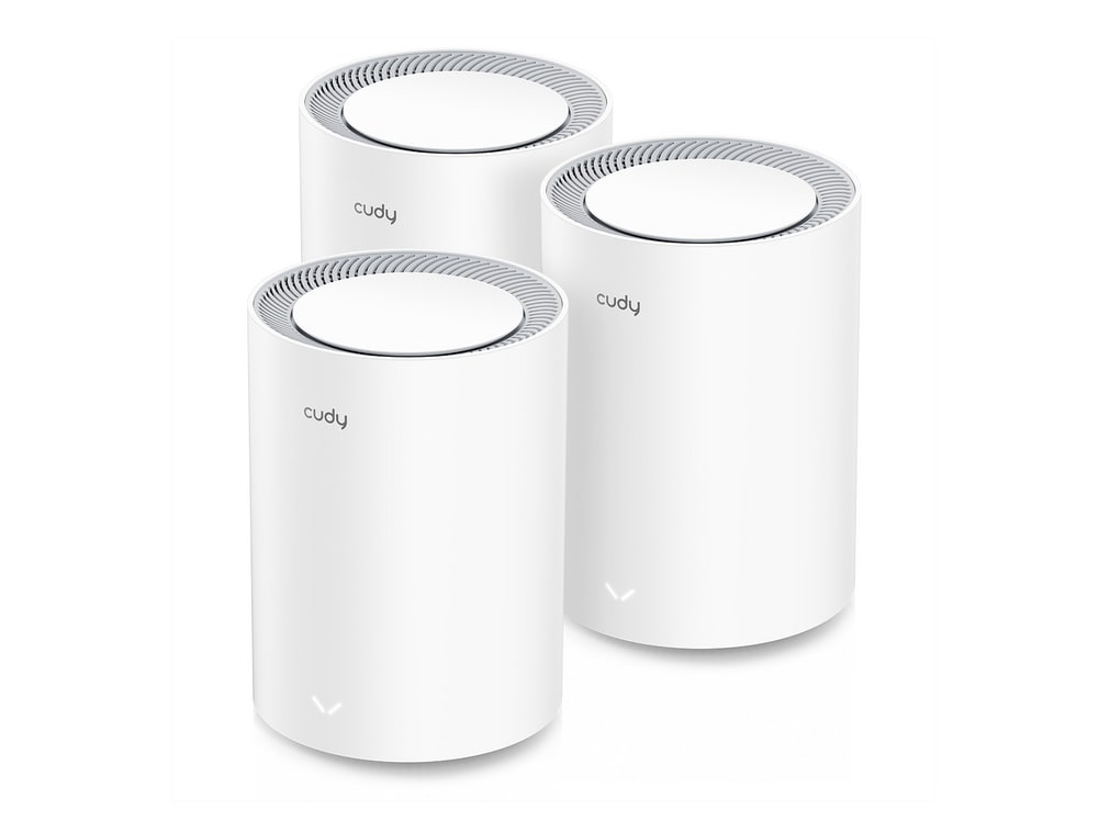 Cudy - M3000 2.0 AX3000 2.5G Mesh Wi-Fi 6 System (3-Pack) Dual-Band Wi-Fi 6 (802.11ax) Mesh Wi-Fi Systems