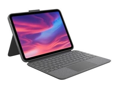 Logitech - Combo Touch for iPad 10th Gen and A16 Keyboards - Oxford Gray