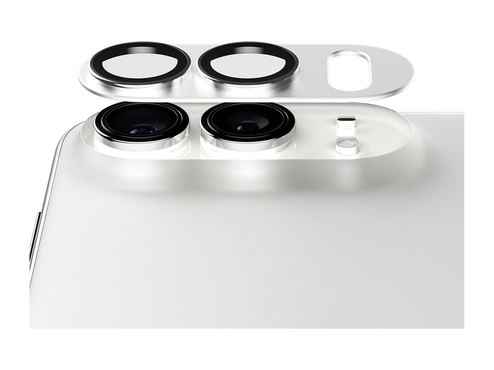 PanzerGlass - Fender Camera Lens Protector Silver iPhone Duo