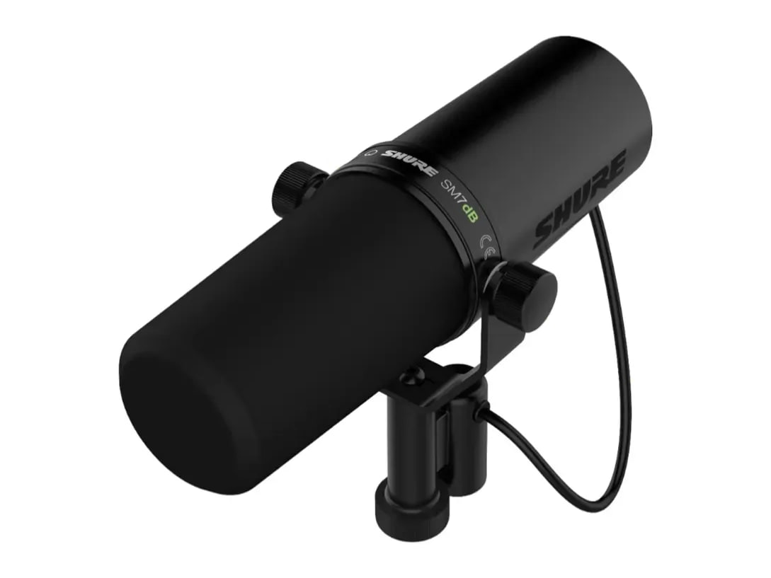 Shure - SM7dB Cardioid Active Dynamic Studio Vocal Microphone Microphones - Black