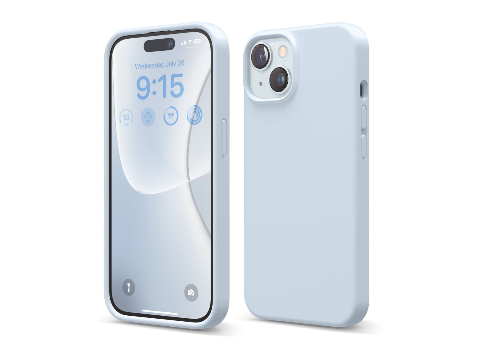 elago - Premium Silicone Case - iPhone 15 - Light Blue