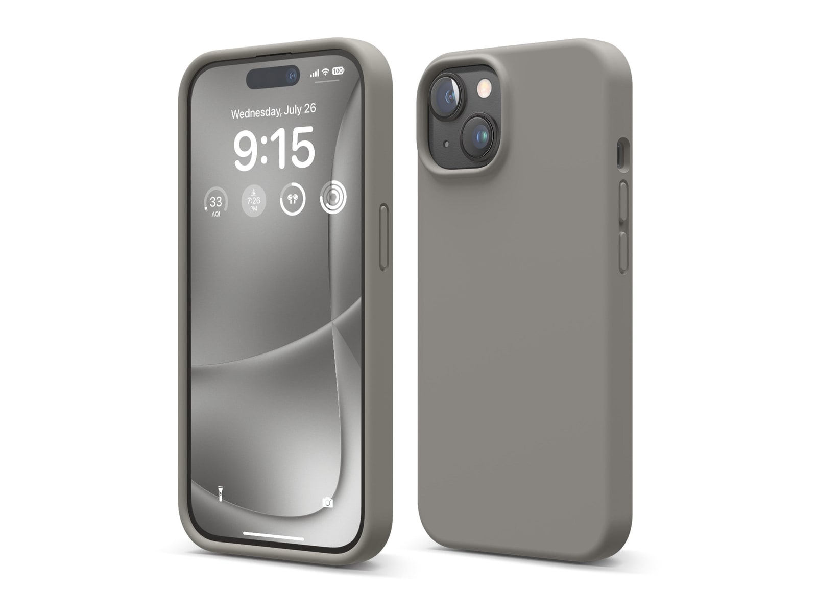 elago - Premium Silicone Case - iPhone 15 - Medium Gray