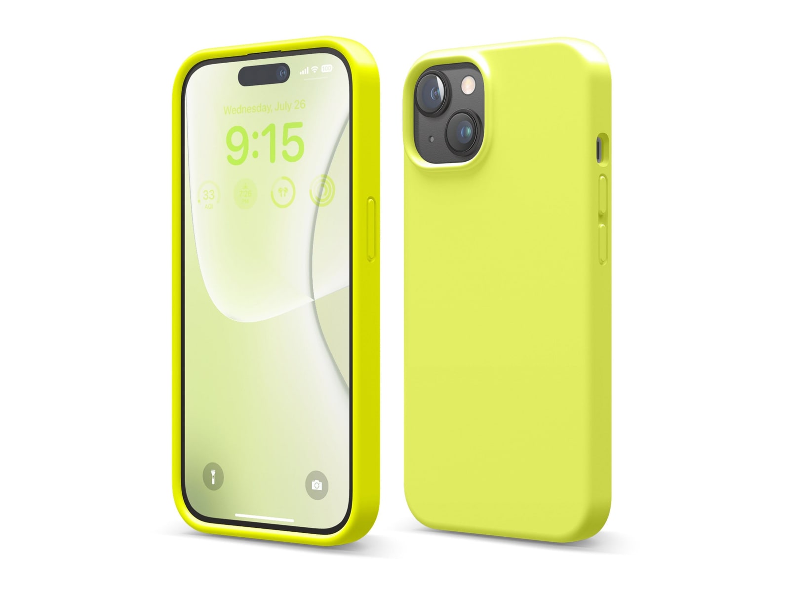 elago - Premium Silicone Case - iPhone 15 - Neon Yellow