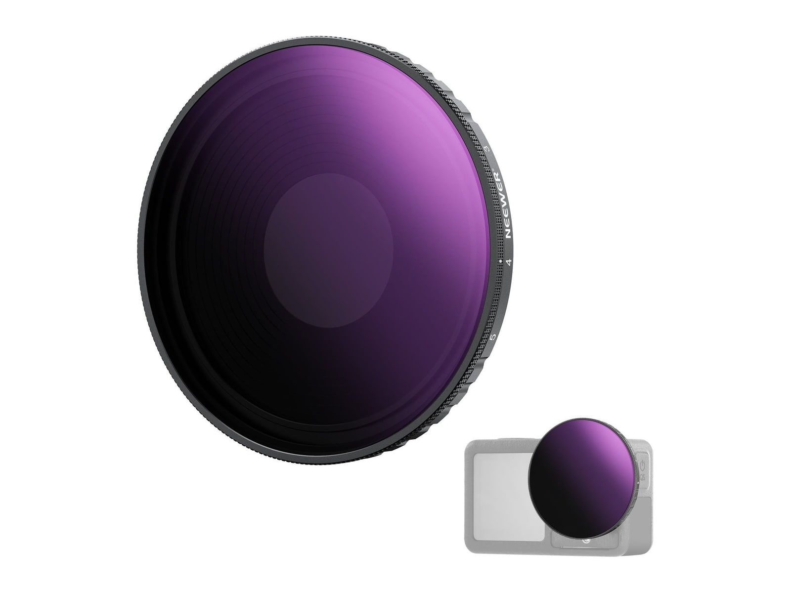 Neewer - Variable ND Filter For DJI Osmo Action 5 Pro & Action 4 Camera Accessories