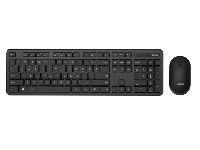 ASUS - CW100 Wireless Keyboard and Mouse Set Wireless Keyboards - Black