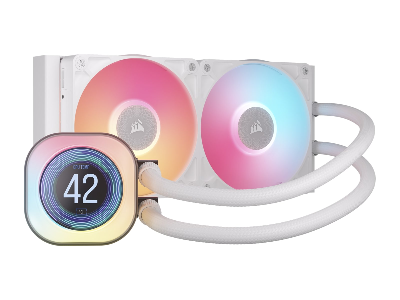 Corsair - iCUE LINK TITAN 240 RX LCD White Cooling Systems
