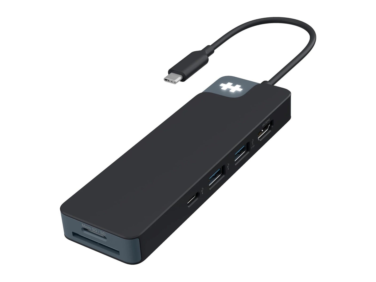 Hyper - HyperDrive Flex 8 Port USB-C Hub USB Hubs - Black Expanse