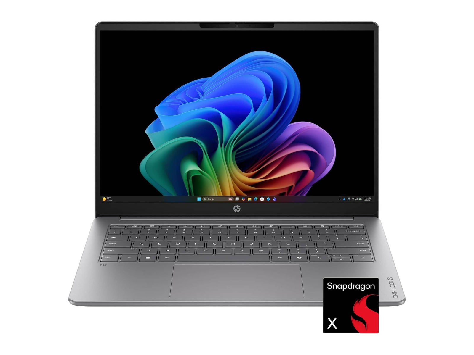 HP - OmniBook 3 14-hz0688dx 14" - Snapdragon X X1-26-100 chip - 16GB Memory - 256GB SSD - Nouvelle Silver