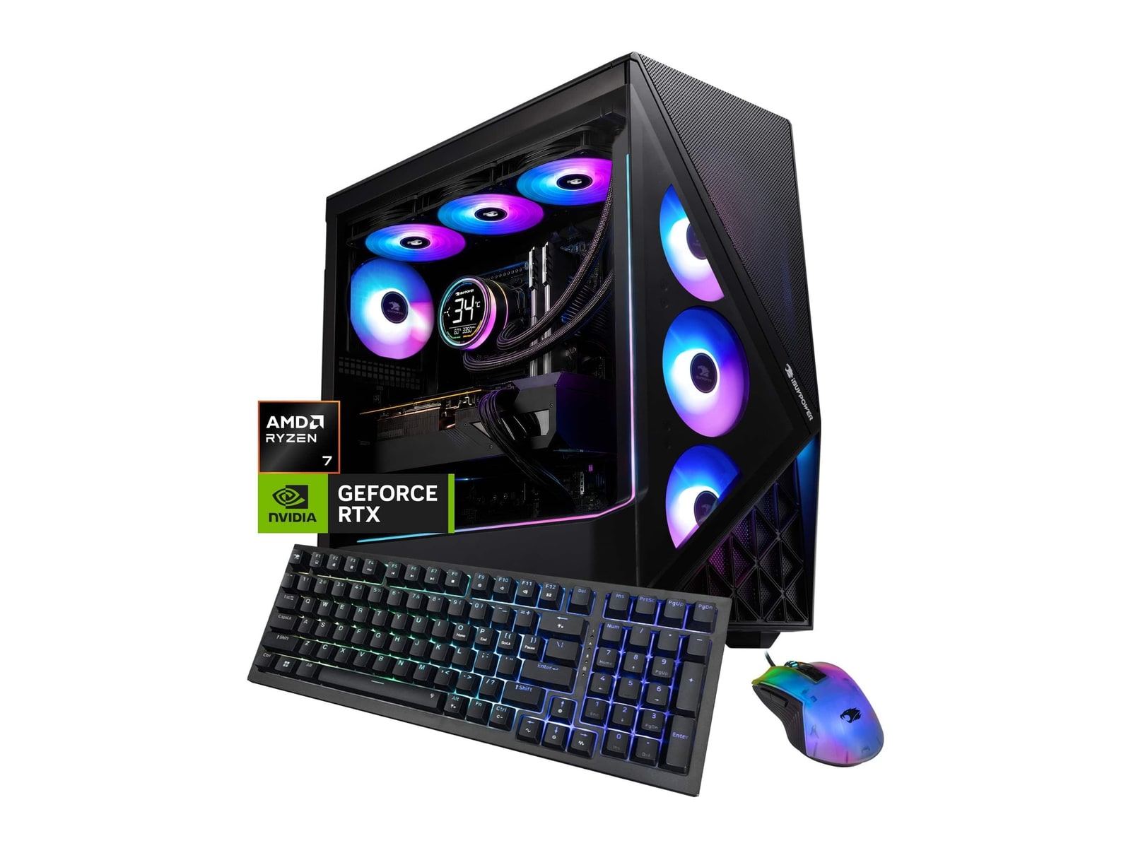 iBUYPOWER - Slate SBA7N5703 - AMD Ryzen 7 7700X3D chip - 32GB Memory - 1TB SSD - Black