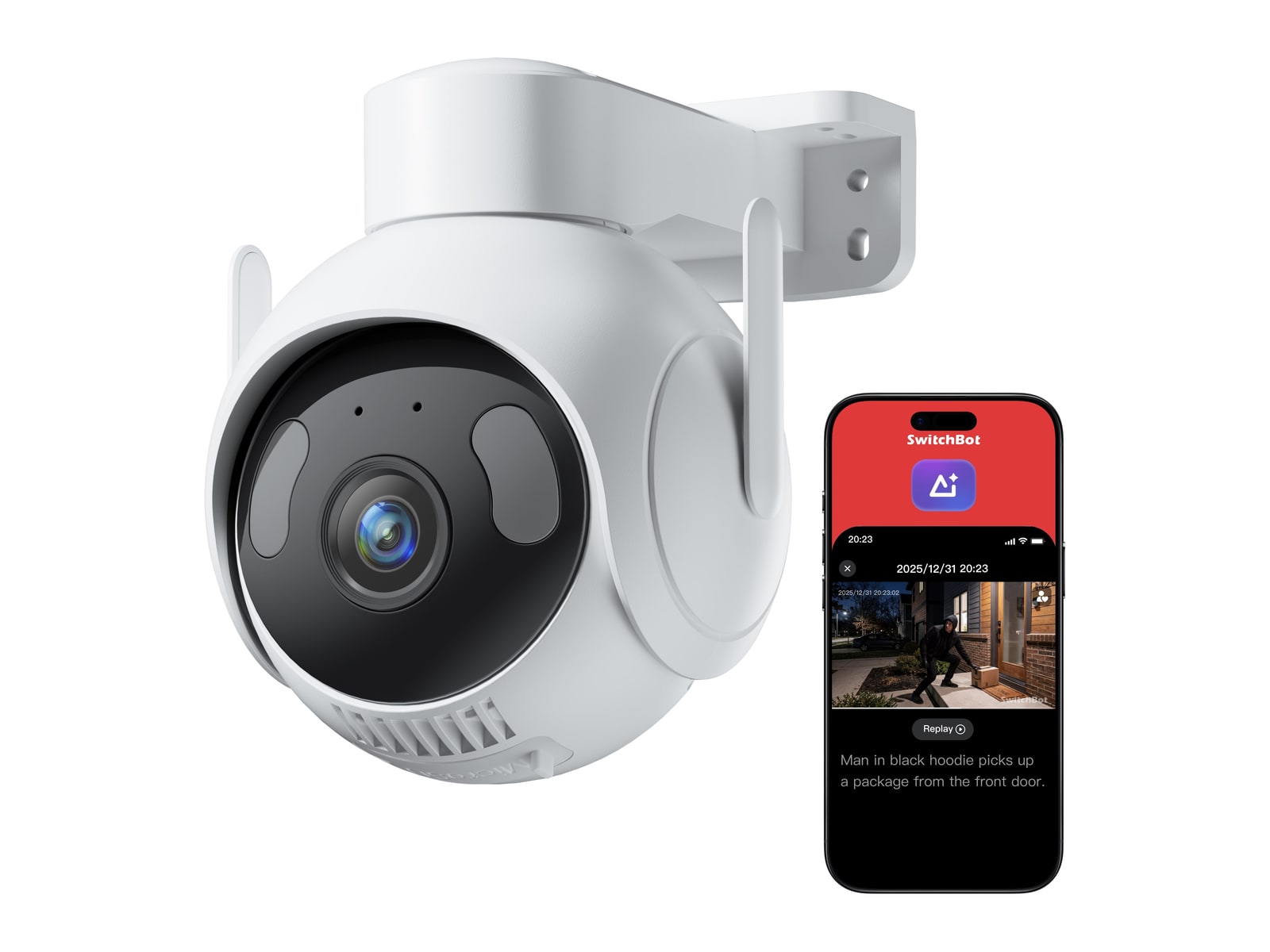 SwitchBot - Outdoor Pan/Tilt Cam 3K Smart Security