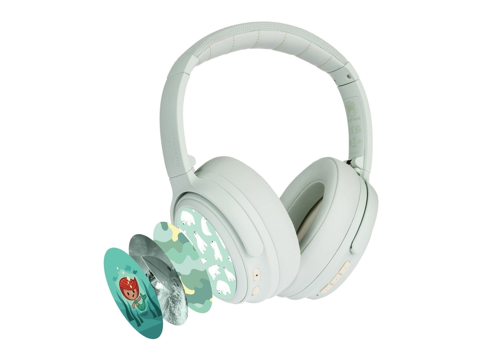 BuddyPhones - CosmosFun Wireless Over-Ear Headphones - Green