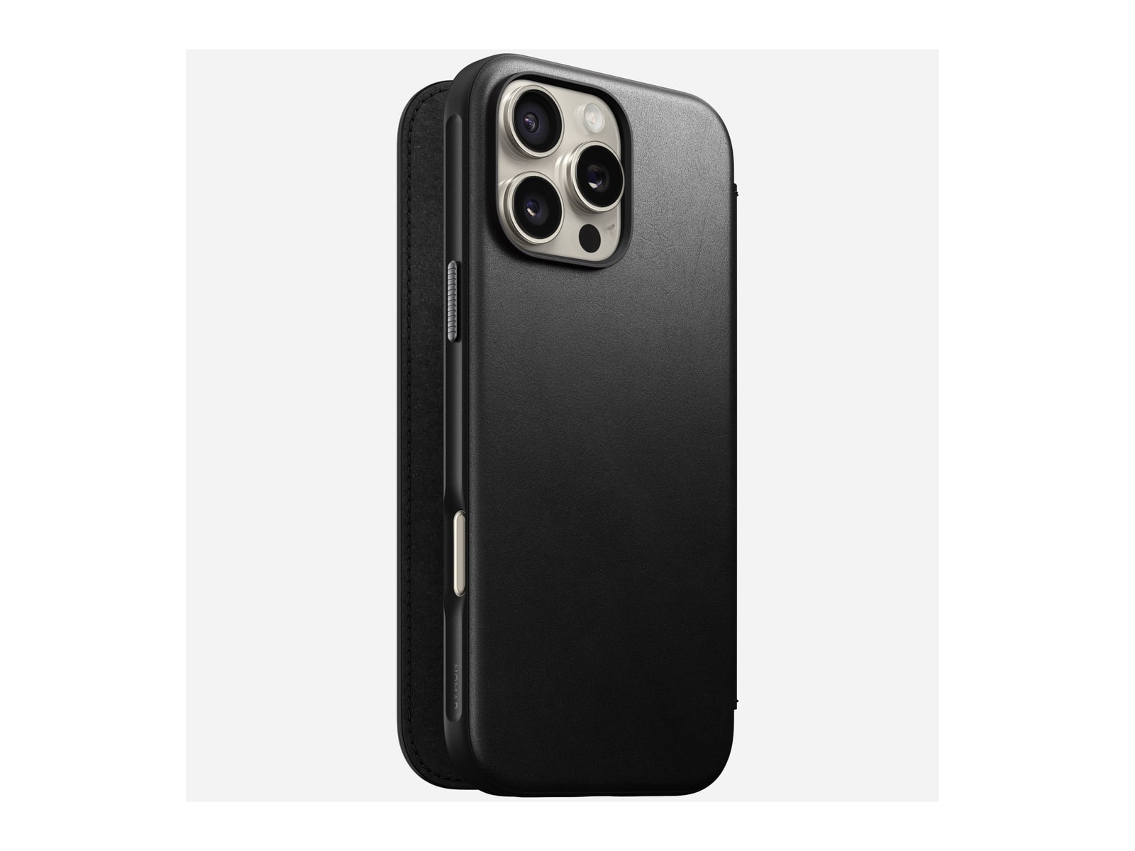 Nomad - Modern Leather Folio - iPhone 16 Pro Max - Black - Camino Leather