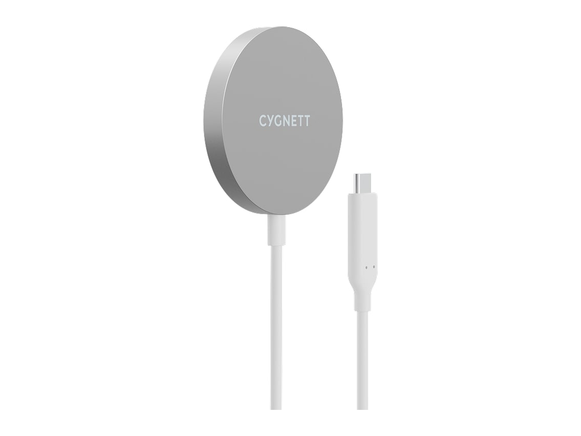 Cygnett - ChargeBase 25W Magnetic Wireless Charger Qi2 - White Wireless Chargers