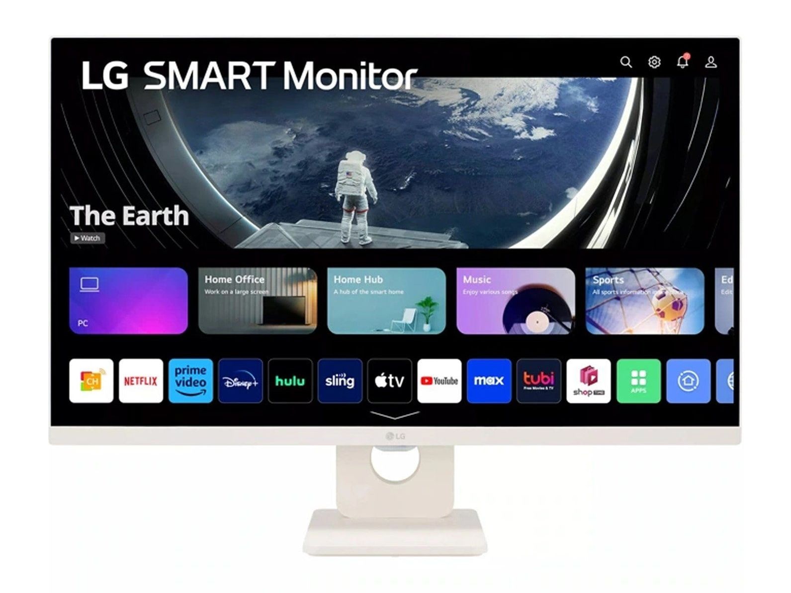 LG - 27" Smart Monitor SR50F Full HD Professional Monitors - White