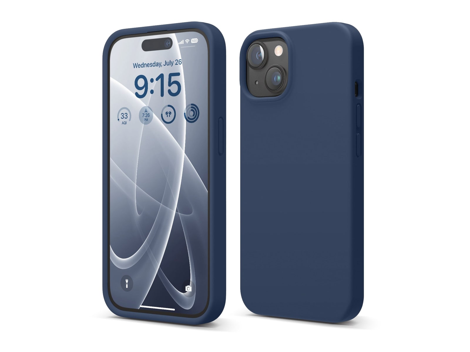 elago - Premium Silicone Case - iPhone 15 - Jean Indigo