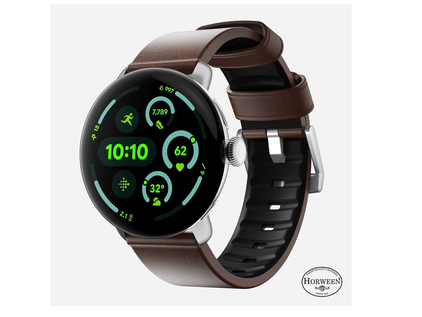 Nomad - Active Band Pro - Pixel Watch - 45mm - Silver Hardware