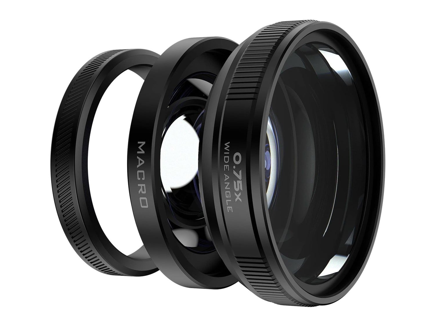 Freewell - Fuji X100VI/X100V 2-in-1 Macro Wide Angle Lens Black Camera Accessories - Black