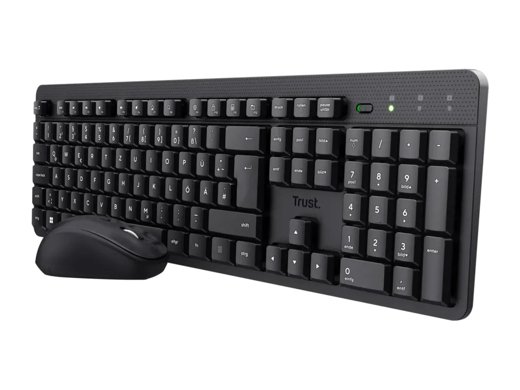Trust - Ody II Silent Combo Set (German Layout) Wireless Keyboards - Black