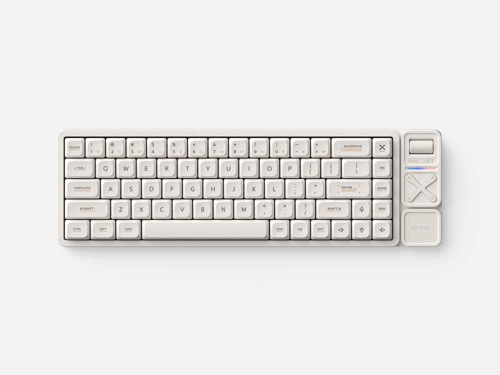 IQUNIX - Magi65 Pro ANSI US Wireless Keyboards - Ochre White