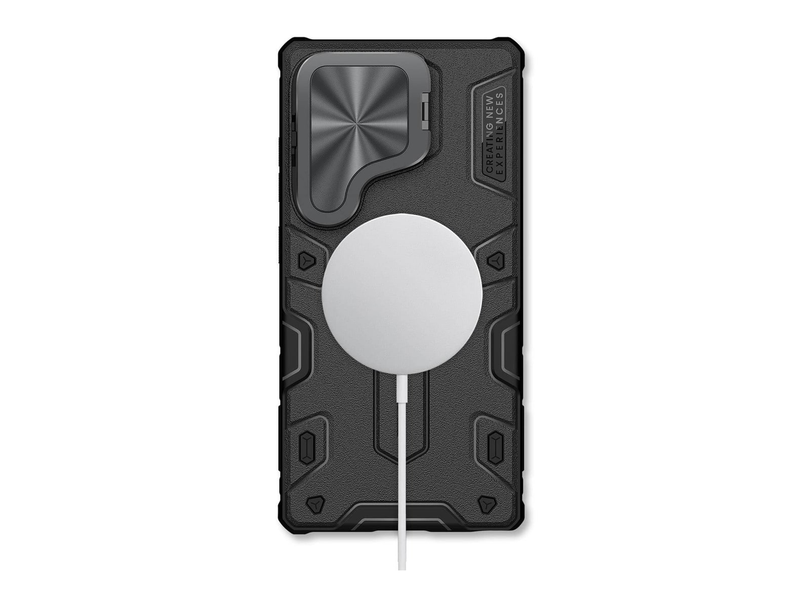 Nillkin - MagSafe Compatible CamShield Armor CamProp Case - Galaxy S25 Ultra - Carbon Black