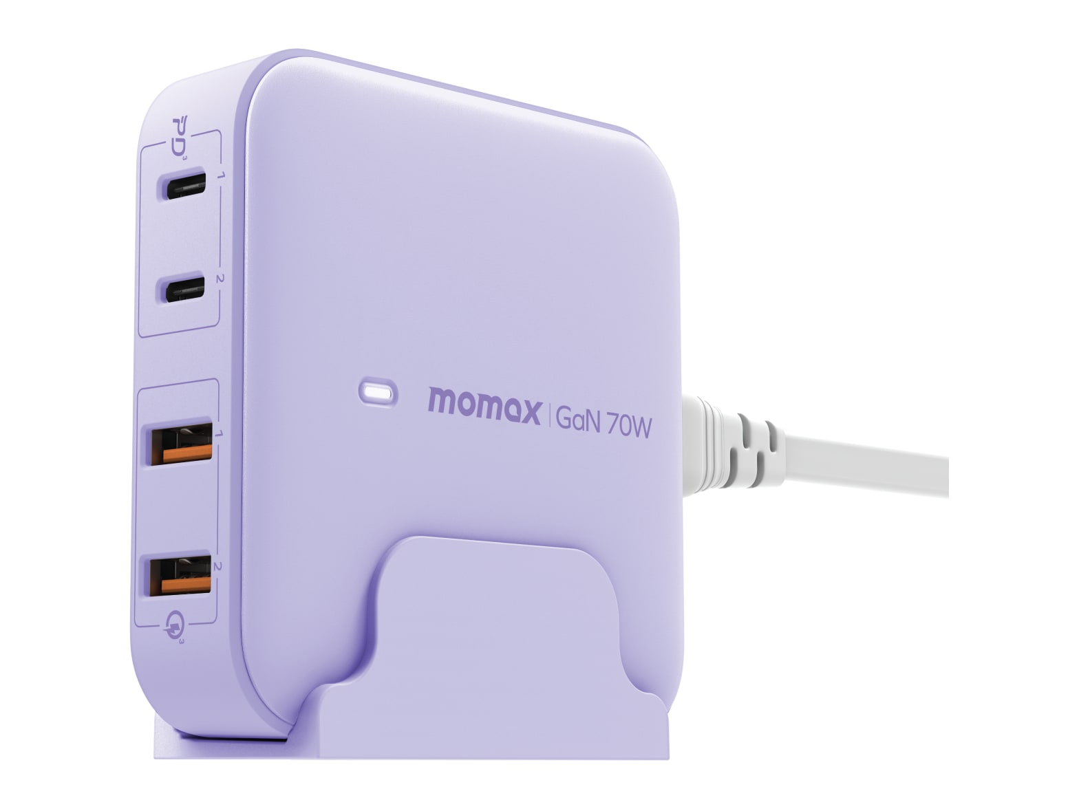 MOMAX - OnePlug 4-Port Desktop GaN Charger 70W Purple Wall Chargers