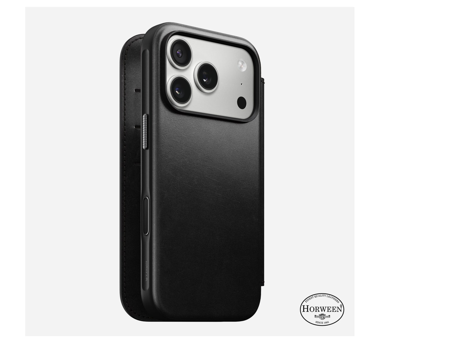 Nomad - Modern Leather Folio - iPhone 17 Pro - Black - Horween