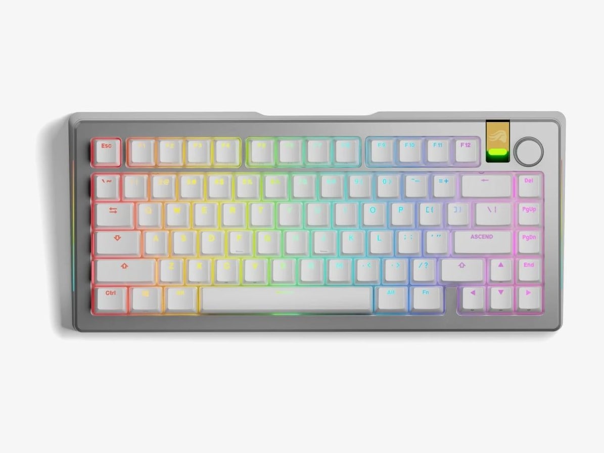 Glorious - GMMK 3 PRO HE Prebuilt 75% Wireless Keyboards - Silver