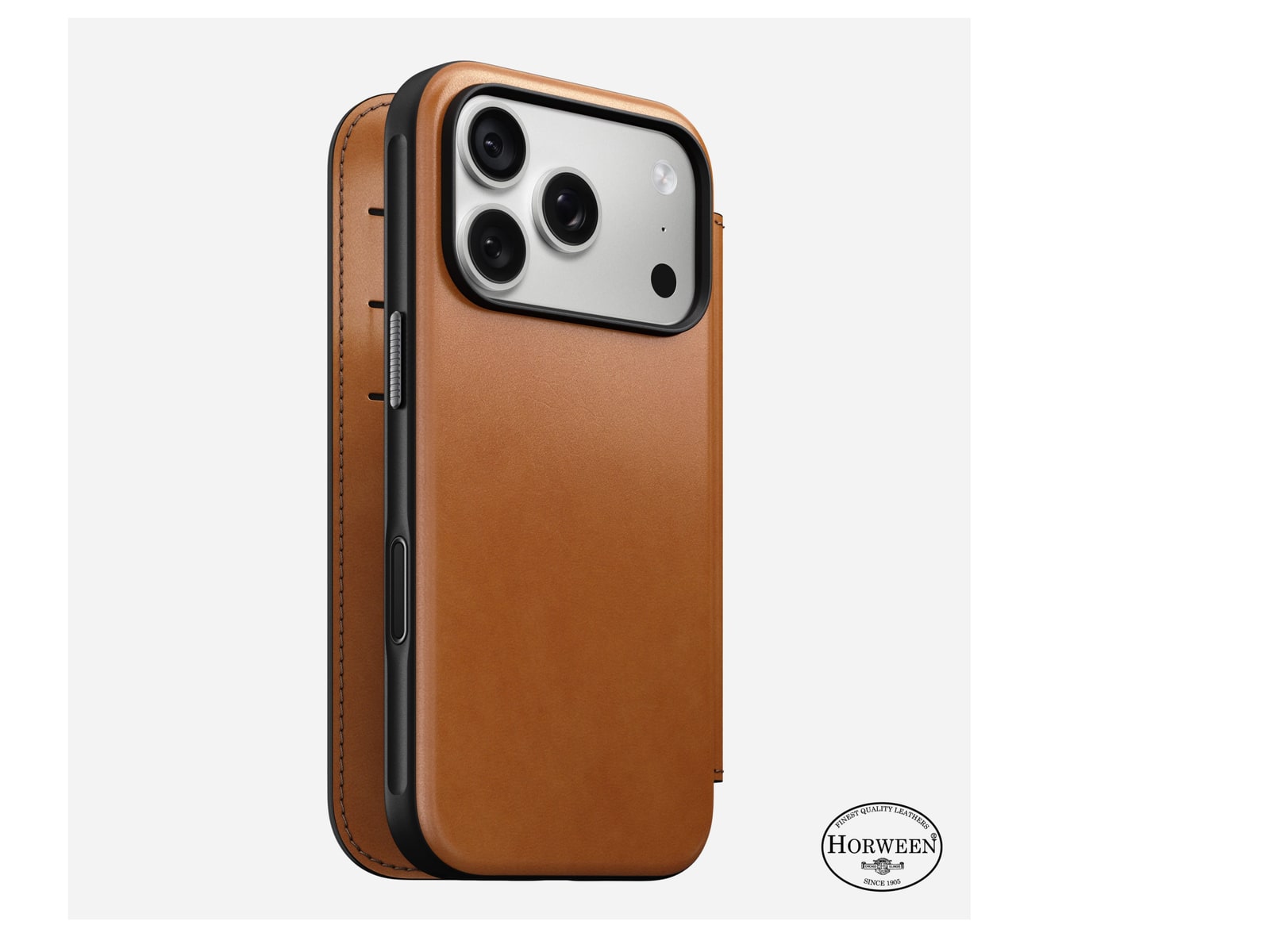 Nomad - Modern Leather Folio - iPhone 18 Pro - Saddle
