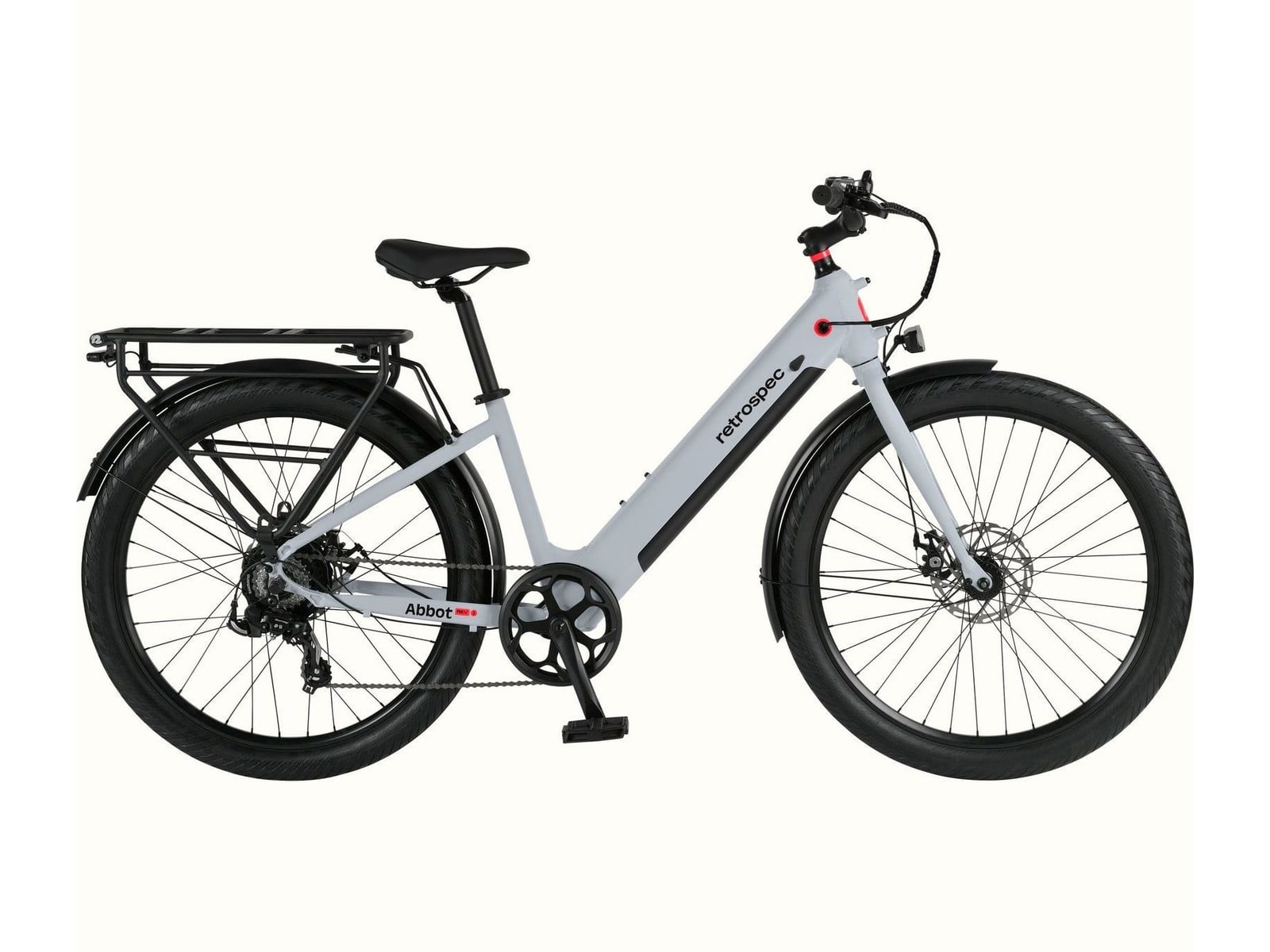 Retrospec - Abbot Rev 2 Step-Through Matte Feather Gray Electric Bikes