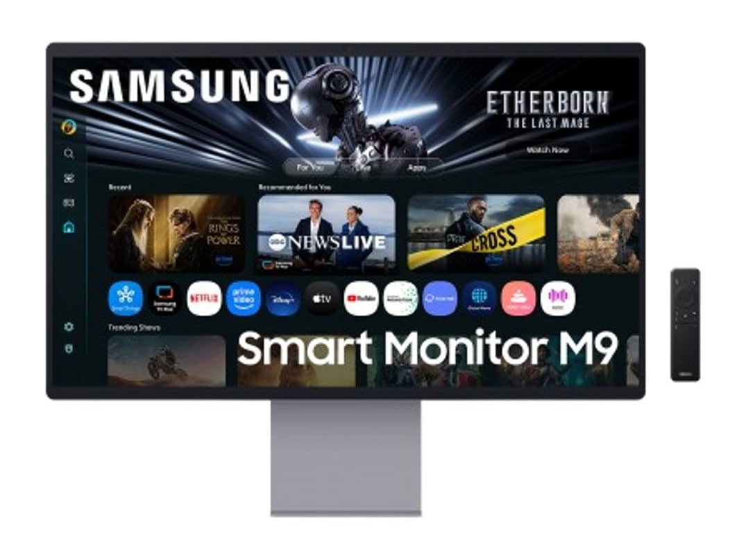 Samsung - 32" Smart Monitor M9 M90SF S32FM902S 4K UHD 165Hz Gaming Monitors - Silver
