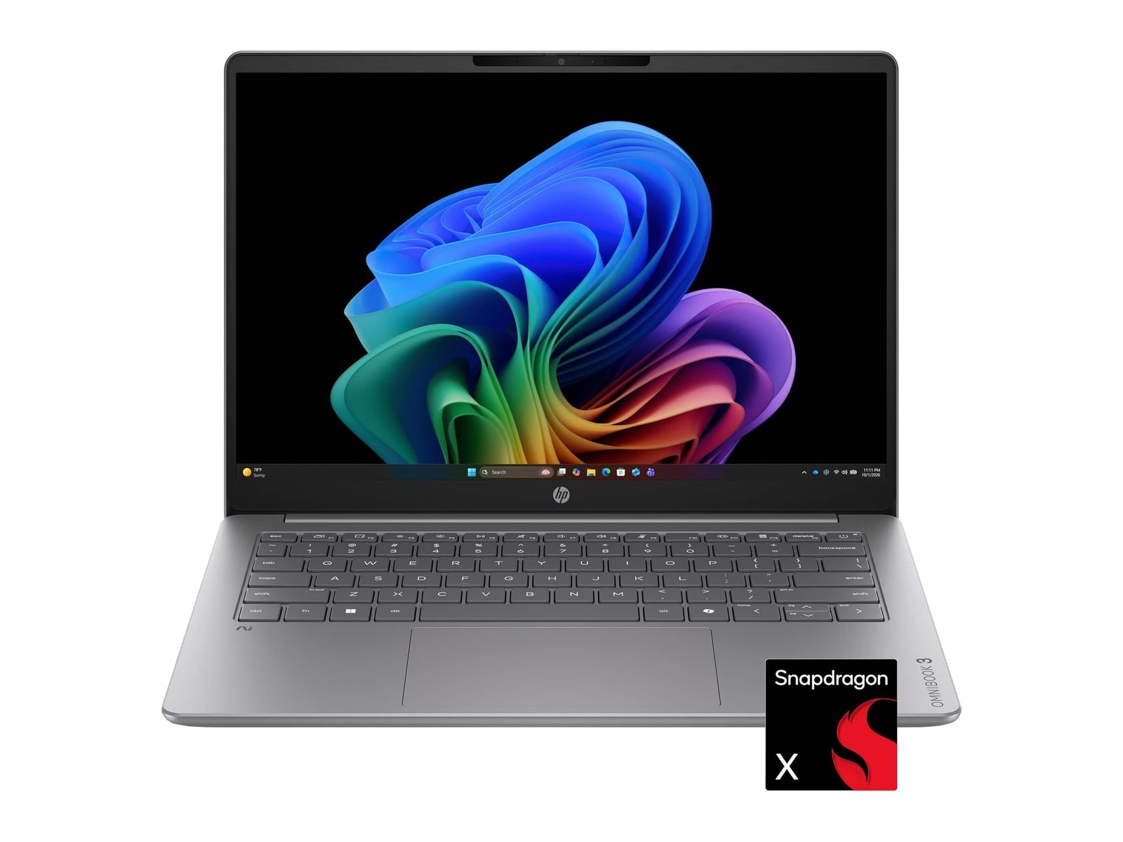 HP - OmniBook 3 14-hz0788dx 14" - Snapdragon X X1-26-100 chip - 16GB Memory - 512GB SSD - Nouvelle Silver