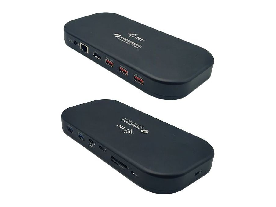 i-tec - Thunderbolt 3/USB-C Dual 4K Docking Stations - Black