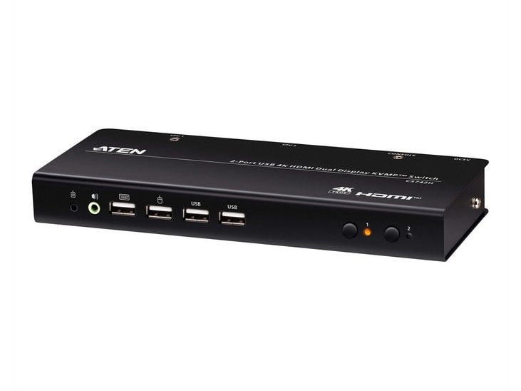 ATEN - CS742H 2-Port USB 4K HDMI Dual-Display KVMP Switches
