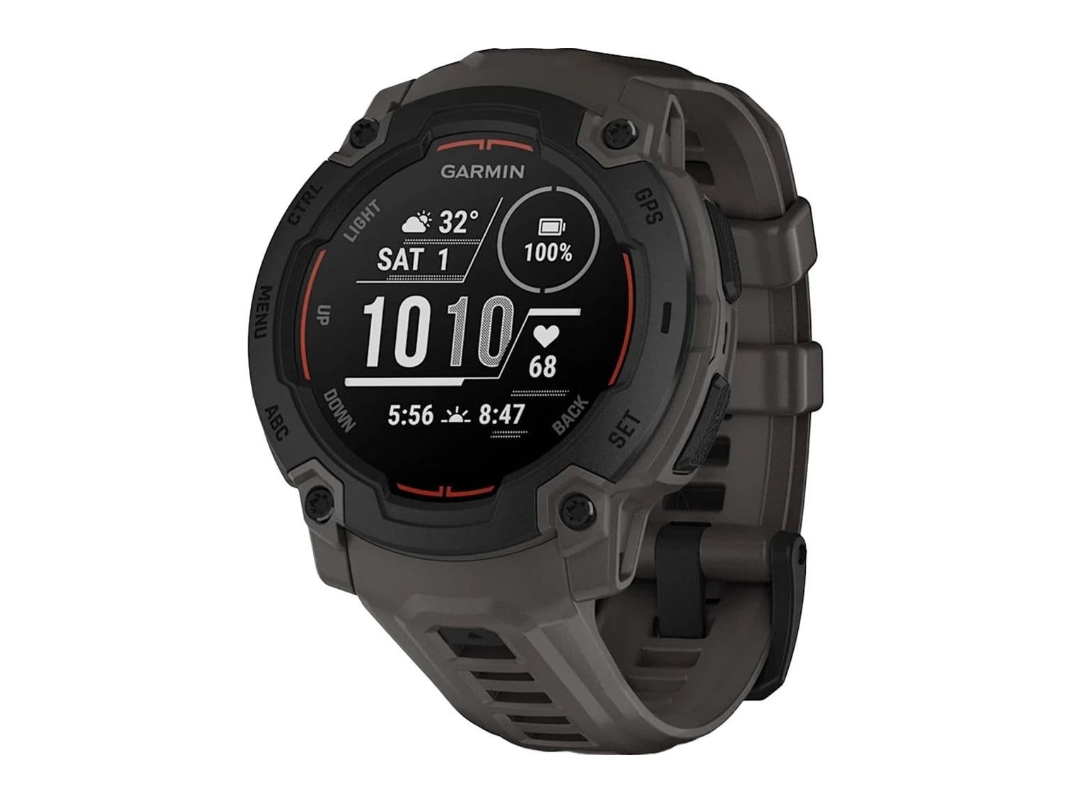 Garmin - Instinct E - 40 mm, Black with Charcoal Band Smart Watches - Black