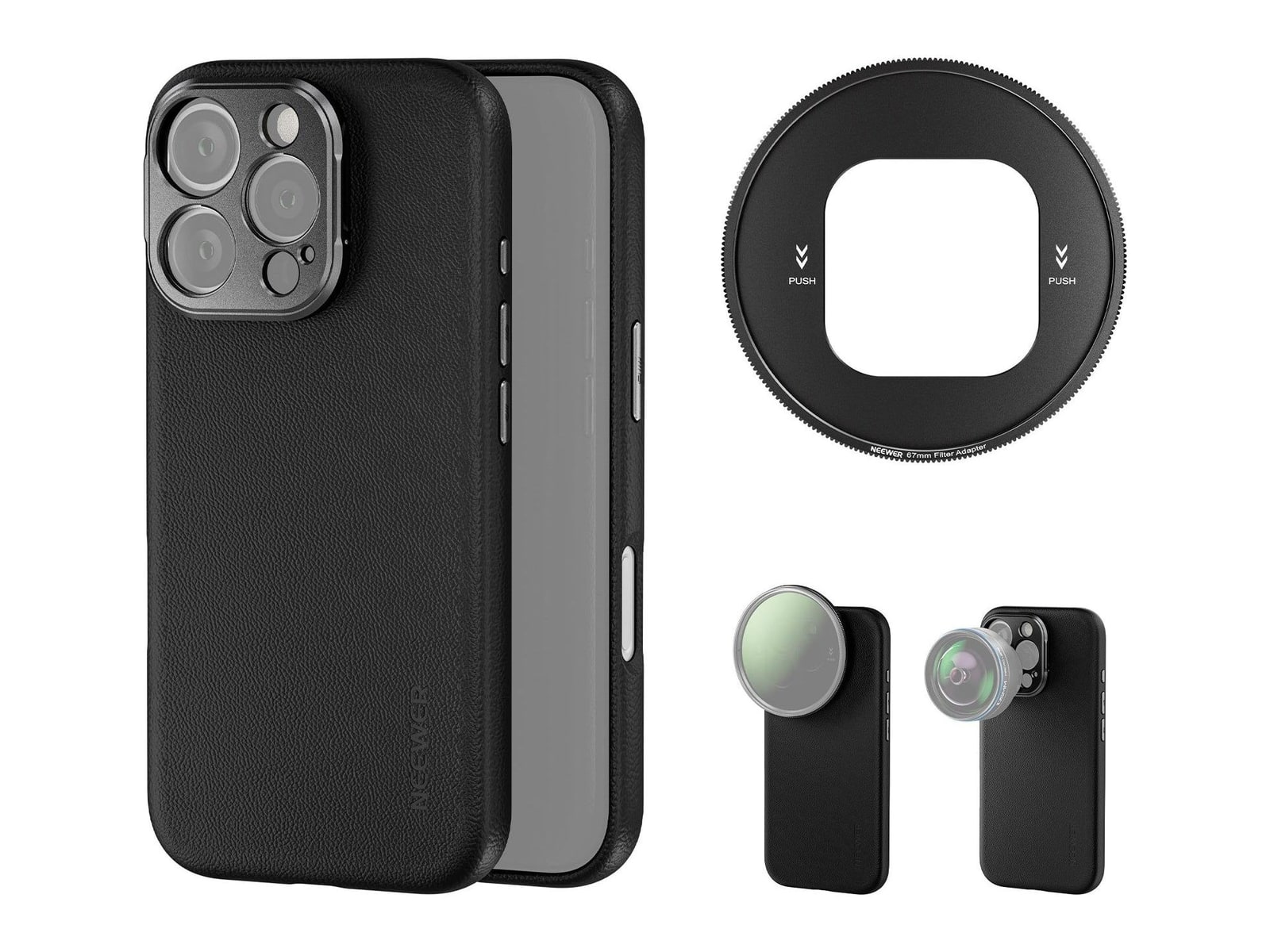 Neewer - PA083/PA084 Black Case For iPhone 16 Pro/Pro Max
