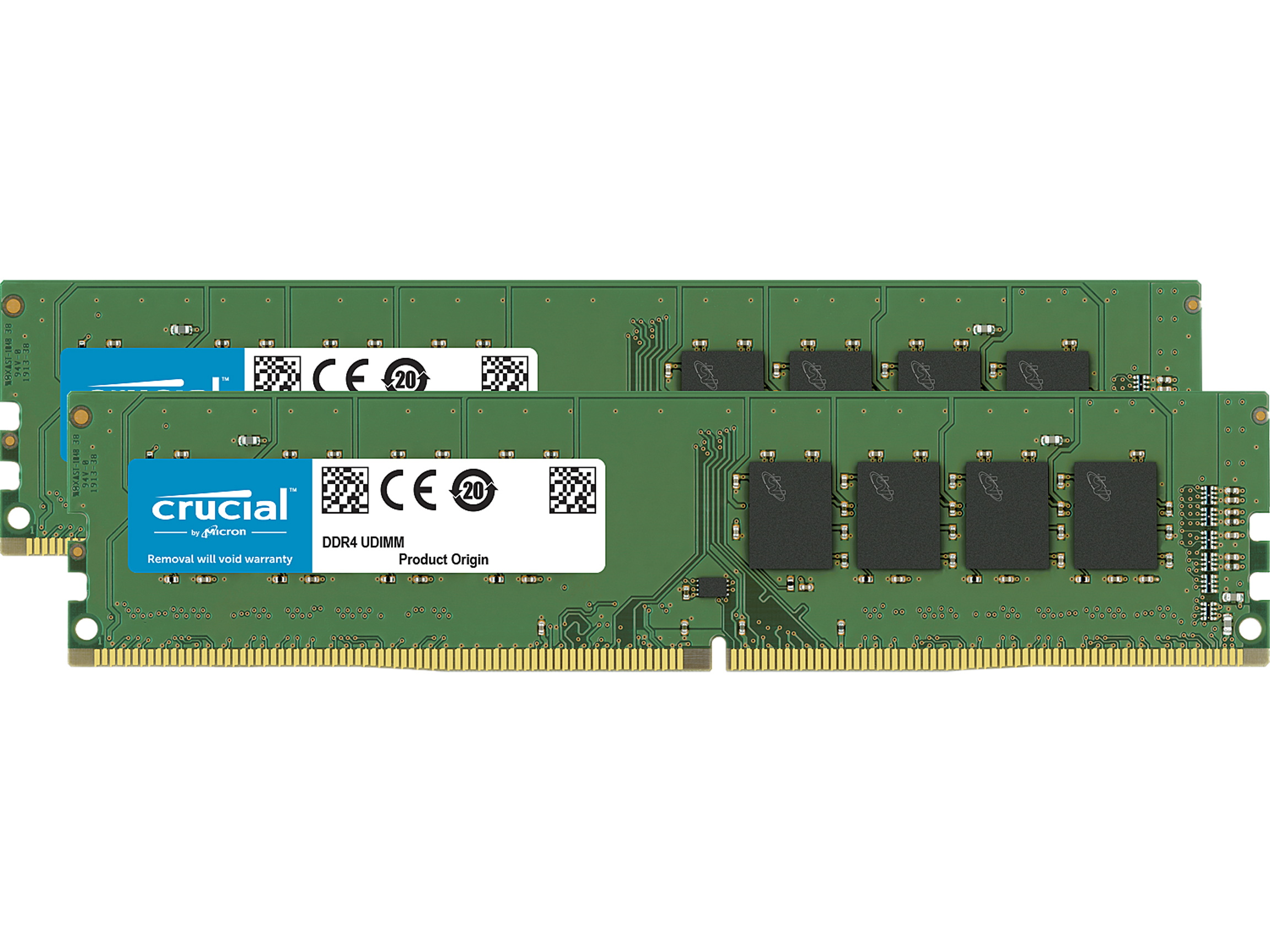 Crucial - 32GB (2 x 16GB) DDR4 3200 CL22 DIMM Memory (RAM) - Green