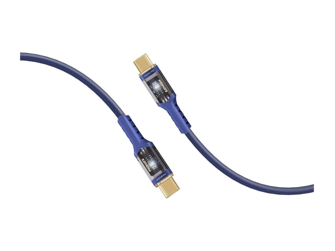 Promate - LucidLine-CC200 Navy USB-C Cables