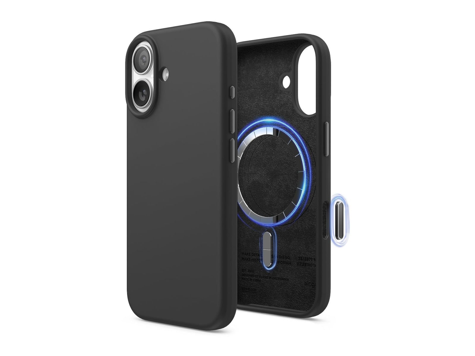 elago - MagSafe Silicone Case - iPhone 17 - Black