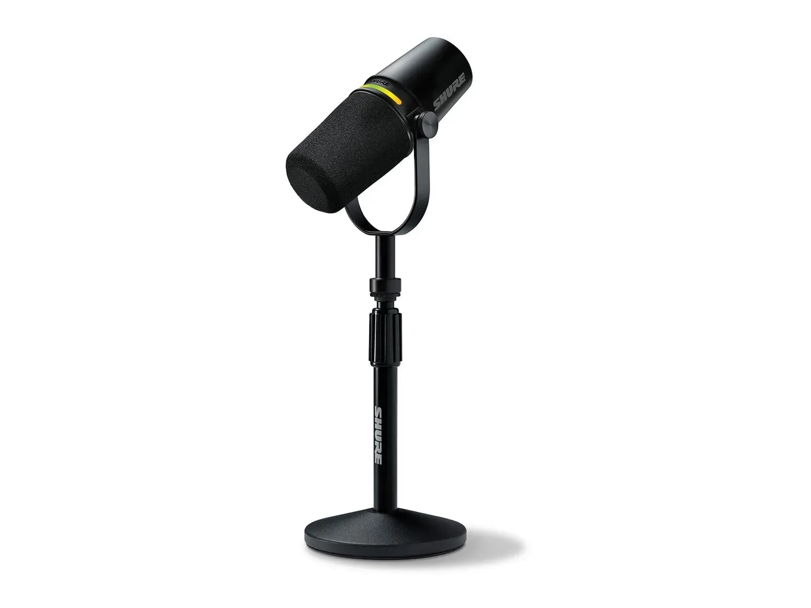 Shure - MV7+ XLR/USB-C Hybrid Cardioid Dynamic Podcasting Microphone Microphones - Black