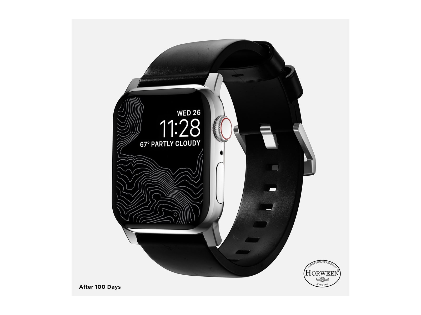 Nomad - Modern Band - 46mm/49mm Watch Bands - Silver Hardware, Black