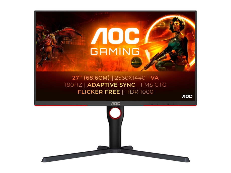 AOC - 27" Q27G3XMN QHD 180Hz Gaming Monitors (EU)