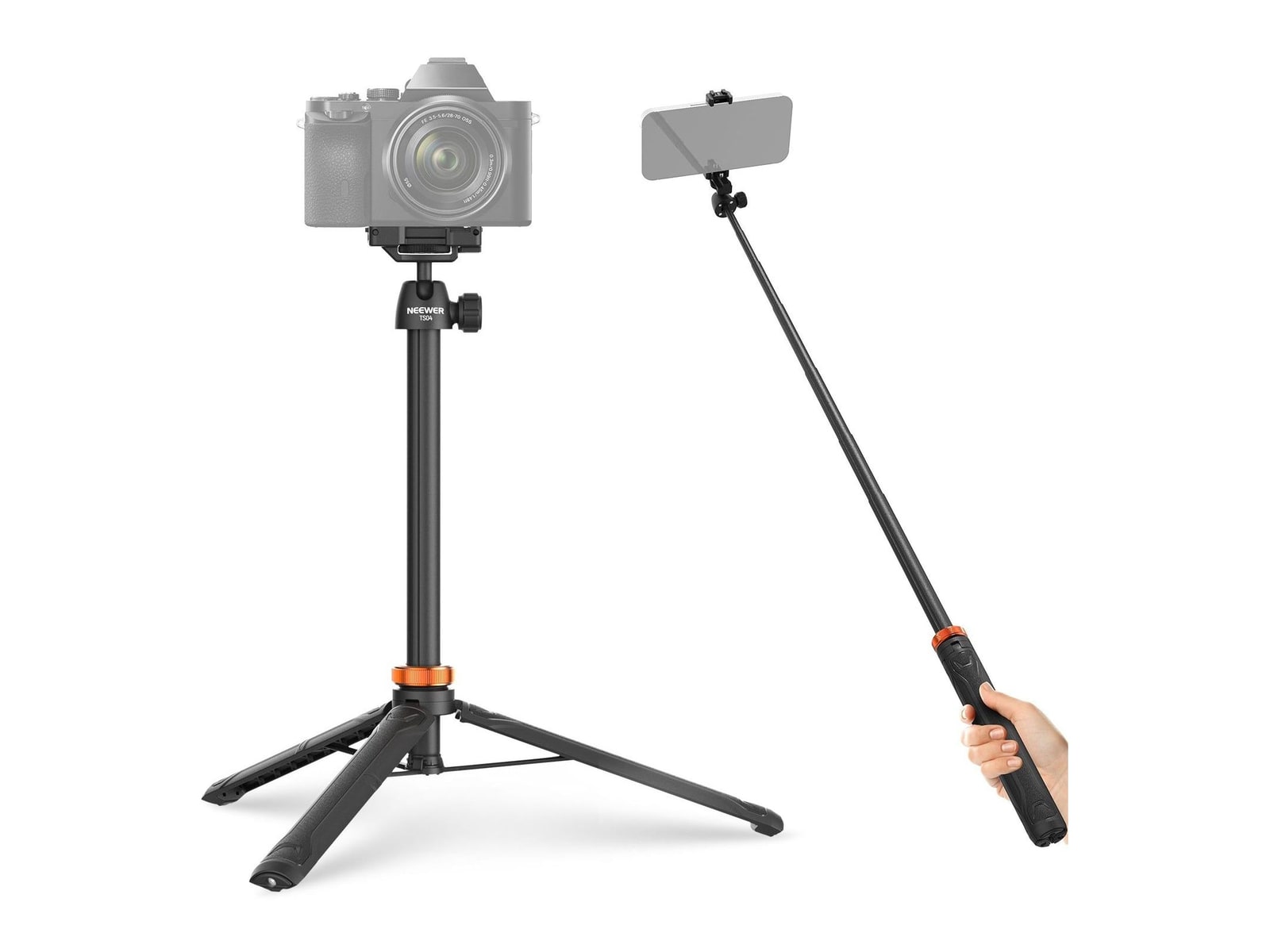 Neewer - BASICS TS04 59" Selfie Stick Tripod Camera Accessories