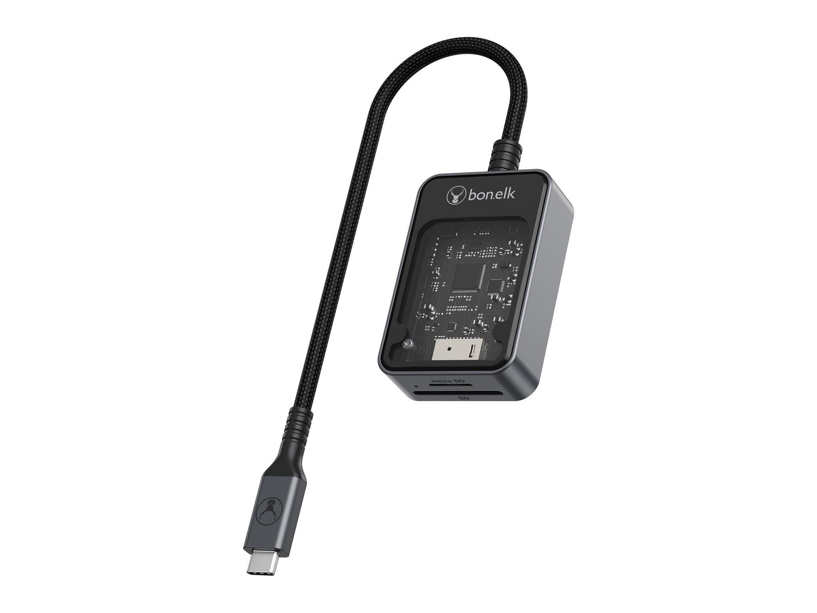 Bonelk - Vision Long-Life USB-C MicroSD/SD Clear USB Adapters