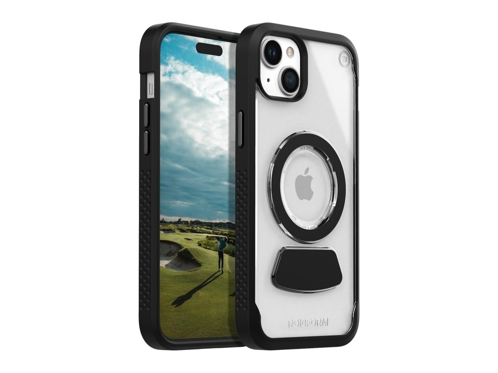 Rokform - iPhone 15 Plus Eagle 3 Magnetic Golf Phone Case - Clear/Black